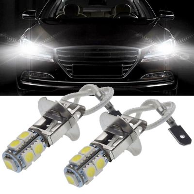 【CW】2Pcs H3 12V LED Headlight Car Fog Light Bulbs 5050 LED Chips Auto Driving Running Lamps Flashlight Torches Replacement Bulbs