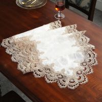 Proud Rose Lace Table Runner Luxury Table Flag European Rectangular Dining Table Cloth TV Cabinet Cover Cloth Wedding Decoration