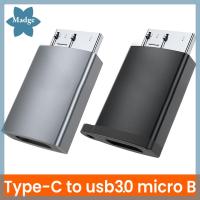 MADGE แล็ปท็อป HDD ตัวเชื่อมต่อ ตัวแปลง หญิงกับชาย USB C ถึง USB 3.0ไมโคร B อะแดปเตอร์ OTG Type-C