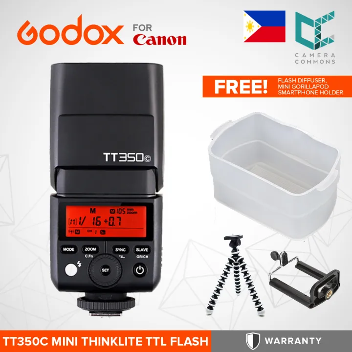 Godox TT350C Mini Thinklite TTL Flash For Canon Cameras TT350 | Lazada PH