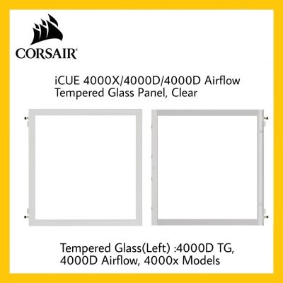 กระจกเคส Corsair Tempered Glass Panel - Compatible for iCUE 4000X/4000D/4000D Airflow (CC-8900432)