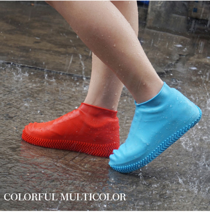 iss628-ซิลิโคนรองเท้ากันน้ำและกันฝนรองเท้าสวมทนซิลิโคน-rain-boots-แบบพกพากันฝนรองเท้าสำหรับชายและหญิง