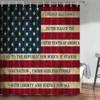 【CW】⊕◙  Flag Shower CurtainFourth of July Independence Day CurtainAmerican Curtains Sets