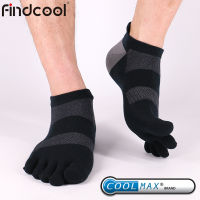 Findcool 2 Pairs Five Finger Cycling Socks Coolmax Quick Dry Men Sport Running Socks Breathable