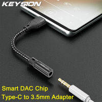 KEYSION USB Jenis C Ke 3.5Mm USB อะแดปเตอร์หูฟังชิพ DAC C Ke แจ็ค3.5สายช่องรับสัญญาณเสียงสำหรับ Samsung Realme Xiaomi