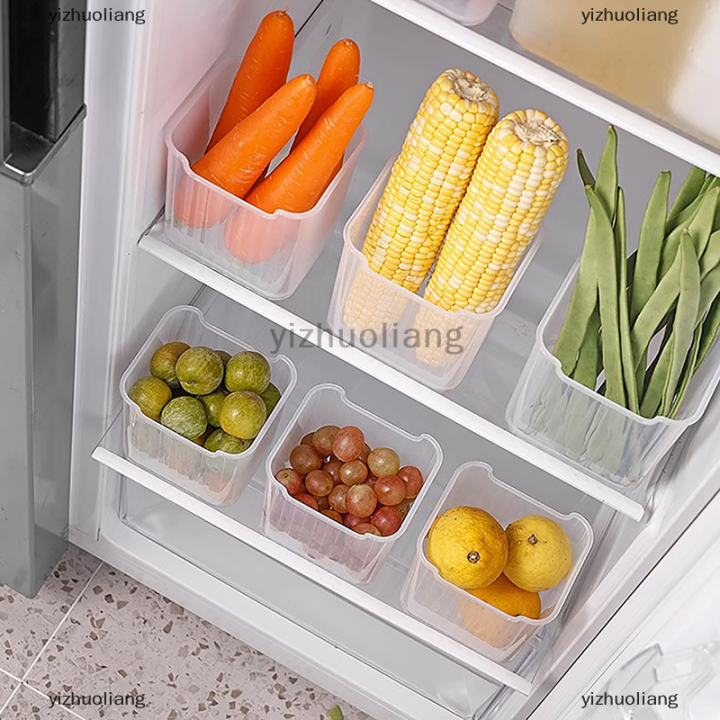 yizhuoliang-กล่องเก็บอาหารสดในตู้เย็นกล่องใส่อาหารผักผลไม้เครื่องเทศข้างประตูตู้เย็นกล่องเก็บของในครัว