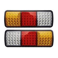 2PCS 12V 75 LED Waterproof Taillights Replacement Accessories for Truck RV Van Bus Trailer Lights Signal Indicator Brake Stop Reverse Lights