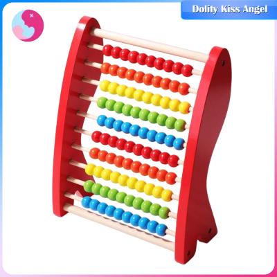 Dolity ชุดเพิ่มเครื่องหมายลบ Abacus 10เฟรมของเล่นแบบโต้ตอบเด็กก่อนวัยเรียน Montessori