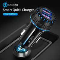 Mini USB Fast Charge Car Charger Quick Charge 2 Ports QC3.0 Mobile Vehicle Dual Port Mobile Phone Car Charger Adapter For