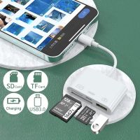 USB Type C Lighting Cable to TF SD Card Reader Adapter Charging For Apple iPhone ipad Samsung Xiaomi Camera Photo Transmission