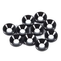 Countersunk Head Washers อลูมิเนียมที่มีสีสัน 10 ชิ้น Countersunk Countersunk Head Gasket สำหรับอุตสาหกรรม Countersunk Head Washers ทนทาน Anodize