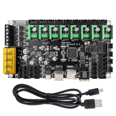 1 Set 3D Printer Motherboard Control Board MKS Monster8 V1.0 Control Board MKS Monster8 V1.0 Monster Voron Universal Master Control 8-Axis Integrated Black Accessories