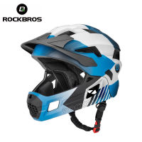 ROCKBROS หมวกกันน็อคปั่นจักรยานสำหรับเด็กหมวกกันน็อคเต็มใบหน้าปก MTB จักรยานเสือหมอบ PC EPS สเก็ตบอร์ดหมวกกันน็อคกีฬาความปลอดภัย