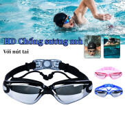 Kính bơi tráng gương chống sương mù chống nước có nút bịt tai