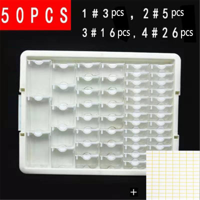 AZQSD Drill Containers for Diamond Painting Mosaic Tool Accessories Plaid Jewelry Diamond Embroidery Transparent Storage Box