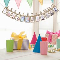 1st Birthday Baby Photo Banner Growth Record 1-12 Month Photo Prop Monthly Milestone Photograph Bunting for First Birthday Celeb