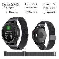 Quick Fit 26 22 20MM Watchband Strap for Garmin Fenix 5X 5 5S 3 3HR D2 S60 Fenix 6X Smart Watch Band Stainless Steel Wrist Bandby Hs2023