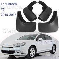 JHTJHNDTGFJHND สำหรับ Citroen C5 4ประตู Saloon 2010-2016รถ Mudguard Anti-Splash ด้านหน้าด้านหลัง Fender อุปกรณ์เสริม2011 2012 2013 2014 2015