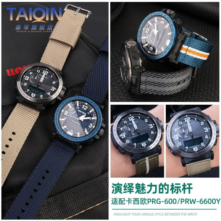 suitable-for-casio-protrek-series-prg-600yb-650-prw-6600y-nylon-watch-strap-24mm