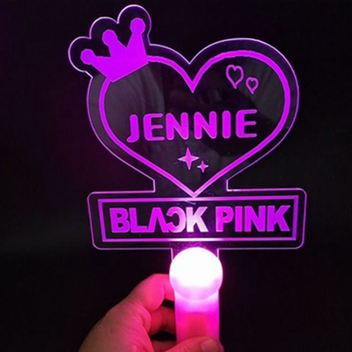 yonuo-blackpink-แท่งไฟ-led-เรืองแสง-รูปหัวใจ-สีชมพู-สีดํา-สีชมพู-สําหรับคอนเสิร์ต