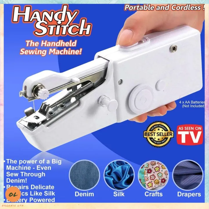 Authentic Handy Stitch Sewing Machine Portable and Cordless Handheld