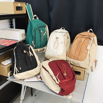 Summer Simplicity Casual Women Backpack High Quality Nylon Waterproof School Bag For Girls Large Capacity Student Bookbags 2022