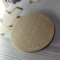 10pcs Flower Wood Coaster Waterproof Cup Pads Drinking Mats For Home Decoration Round Tea Coaster