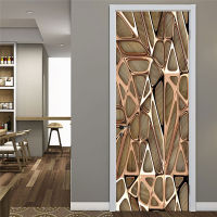 Modern Abstract Wallpaper 3D Art Geometry Decoration Door Sticker Living Room Study Room Creative DIY Wall Sticker PVC Wallpaper