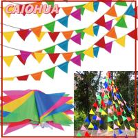 CAIOHUA สีสัน เทศกาล กลางแจ้ง หลากสี ธงสามเหลี่ยม 100 เมตร ชายธง ธงแบนเนอร์