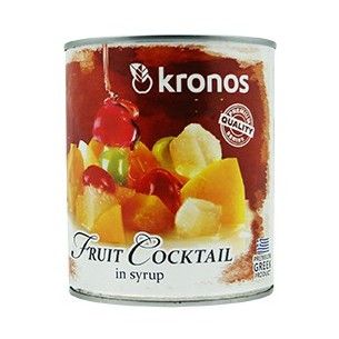Premium import🔸( x 1) KRONOS FRUIT COCKTAIL 820 g. เนื้อผลไม้แท้รวมมิตรในน้ำเชื่อมบรรจุกระป๋อง 820 g. [KN01]