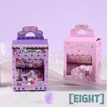 Genuine Sanrio Pochacco Kulome Hello Kitty Cute Cartoon Bronzing Washi  Paper Hand Account Tape 10 Rolls/box