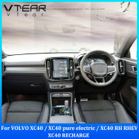 Vtear For Volvo XC40 / XC40 pure electric / XC40 RH RHEV / XC40 RECHARGE 2019-2024 รถยนต์ TPU ควบคุมส่วนกลางฟิล์มป้องกันฟิล์มนำทางพวงมาลัยอุปกรณ์ภายในรถยนต์ฟิล