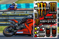 สติ๊กเกอร์แต่งรถ Sticker Logo Monster Energy Mon837 สีส้ม ติดรถมอเตอร์ไซค์ บิ๊กไบค์ ติดกระจก แต่งรถรถยนต์ รถกระบะ ติดข้างรถ ติดหมวกกันน็อค จำนวน 1 แผ่น