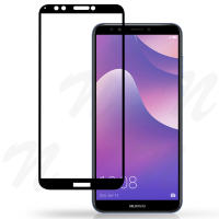 P❤️M ฟิล์มกระจก เต็มจอ กาวเต็มแผ่น หัวเว่ย วาย7 โปร 2018 สีดำ FULL GLUE Tempered glass for HUAWEI Y7 Pro 2018 (5.99) Black