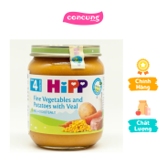 Dinh dưỡng đóng lọ HiPP Organic - Thịt bê, khoai tây, rau tổng hợp 125g