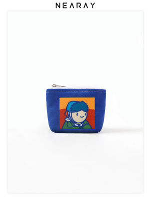 Ni Rui กระเป๋าเงินใส่เหรียญขนาดเล็กดั้งเดิม Klein กระเป๋าเล็กสีน้ำเงินเครื่องสำอางซอกน่ารักกระเป๋าเก็บของ W