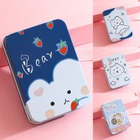 Small Tin Box Korean Bear Sealed Jar Packing Case Jewelry Candy Box Paperclip Metal Storage Cans Earrings Headphones Gift Box Storage Boxes