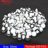 100pcs/set 10MM Hole Car Door Bumper Fastener Auto Plastic Fastener Screw Rivets Clips For Universal Car Bumper Fender Trims