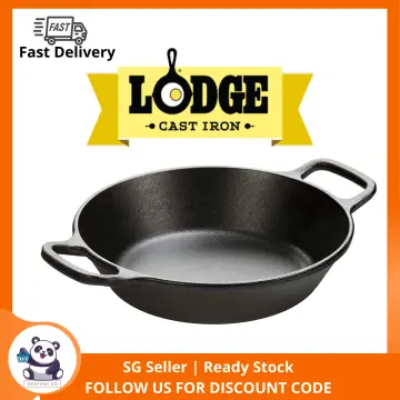 Lodge L8SGP3 Pre-Seasoned Cast-Iron Square Grill Pan and Grill Pan Scraper  Bundle