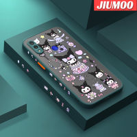 JIUMOO เคสสำหรับ Xiaomi Redmi Note 7 Note 7 Pro Note 7S เคส Note7เค้กการ์ตูนมีน้ำค้างแข็งโปร่งใส Kuromi เคสขอบสี่เหลี่ยมด้านข้างแข็งปลอกซิลิโคนกล้องกันกระแทกเคสนิ่ม