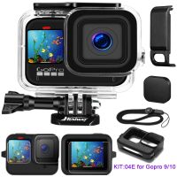 【New-store】 Trendy deals Mall Husiway ชุดอุปกรณ์เสริมสำหรับ Hero 10 9สีดำที่คลุมประตูกันน้ำสำหรับ Gopro10 Hero10 Gopro9 63E