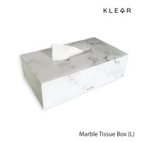 TIS กล่องใส่ทิชชู่ KLEAR Marble Tissue Box-L กล่องอะคริลิค  ลายหินอ่อน : KD078 กล่องทิชชู่  กล่องใส่กระดาษทิชชู่