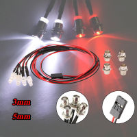 โคมไฟรุ่น RC GON 3Mm/5Mm 4ชิ้นโคมไฟสีแดง/ขาวไฟหน้า LED สำหรับรถดริฟท์ Traxxas Tamiya แกน Scx10อุปกรณ์ของเล่น D90