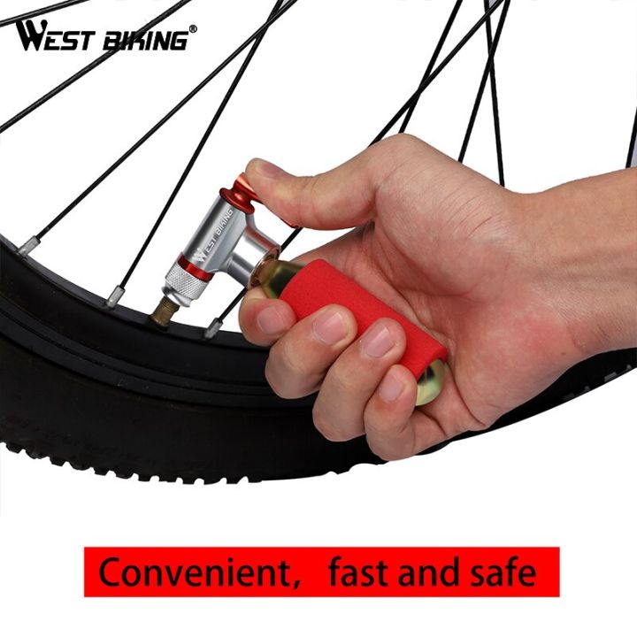 อุปกรณ์เติมลม-co2ปั๊มขนาดเล็ก30g-สำหรับปั่นจักรยานตะวันตกหมุนเวียนอากาศปลอกฉนวนจักรยานเครื่องสูบลมลูกบอลจักรยาน