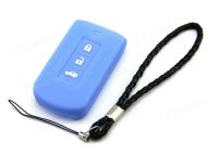 ❍◘ Blue Silicone Case Cover Fit For Mitsubishi Outlander Lancer ASX Pajero Smart Key MI OUCG8D-644M-KEY-N 0UCG8D644M