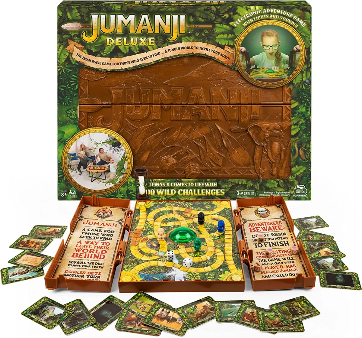 Spin Master Games Jumanji Deluxe Game, Immersive Electronic Version of The  Classic Adventure Movie Board Game, with Lights and Sounds, for Kids &  Adults Ages 8 and up | Lazada Singapore