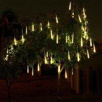 2021 New Solar LED Meteor Shower Rain Lights String Lights Waterproof Garden Light 8 Tubes 144 Leds Christmas Wedding Decoration