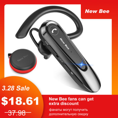 New Bee B45 Headset Wireless 5.0 Earphone Wireless Headphones with Dual Mic Earbuds Earpiece CVC8.0 Noise Cancelling for Driving