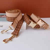 [HOT!] Unique Glaid printing dog leash dog accessories for pitbull bull terrier Rottweiler Free engraved pet collars Grid 04-06