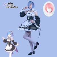 Ram Rem Cosplay Anime Re:Zero Kara Hajimeru Isekai Seikatsu Black Costume Girls Maid Outfit Women Apron Dress Halloween Costumes